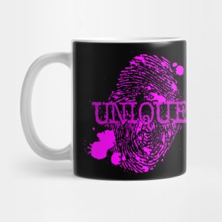 Unique Pink Thumbprint Mug